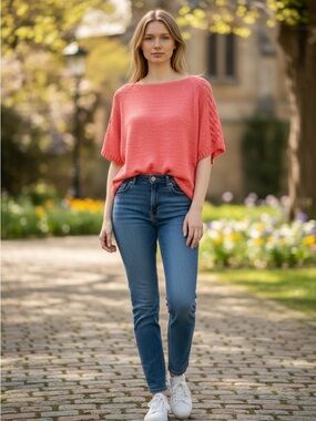 Coldwater Creek Vibrant Pink Knit Top